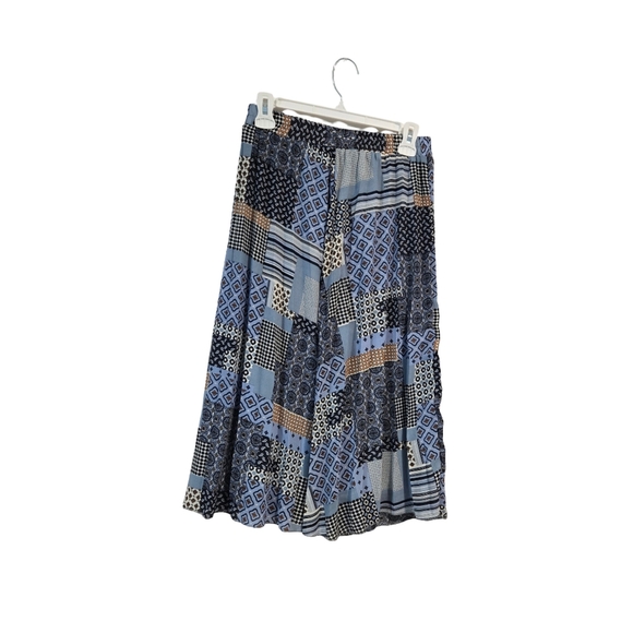 Blue Pleated Midi A-Line Skirt for Casual Wear (New) - Picture 5 of 8